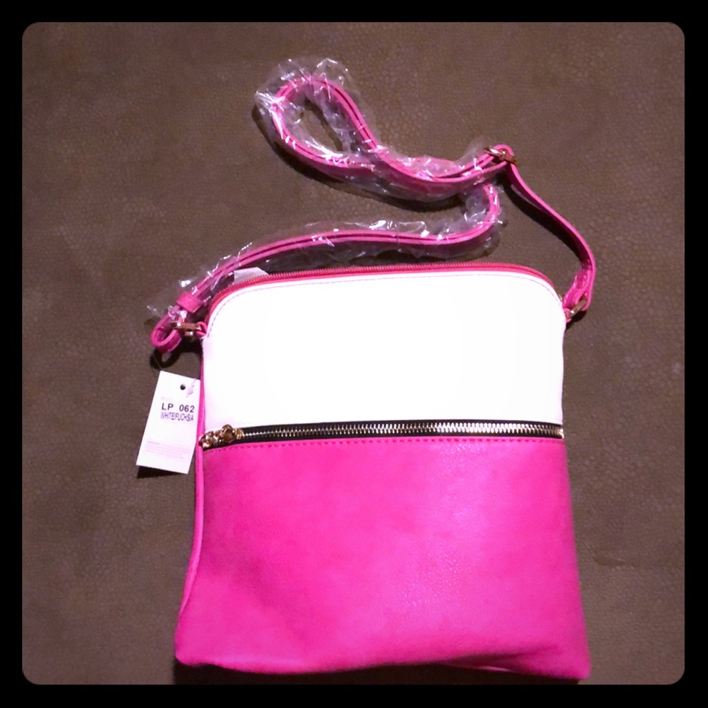 Pink & White Crossbody bag/Purse